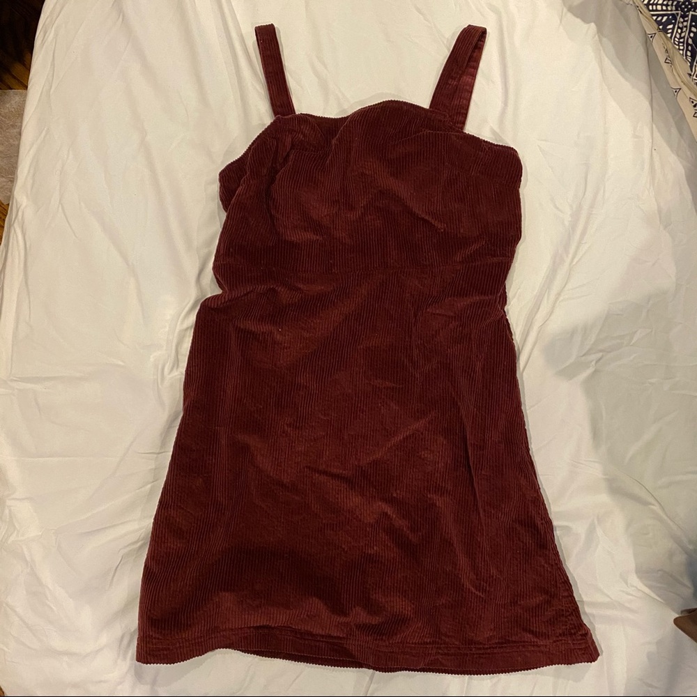 American Eagle Maroon Corduroy Dress